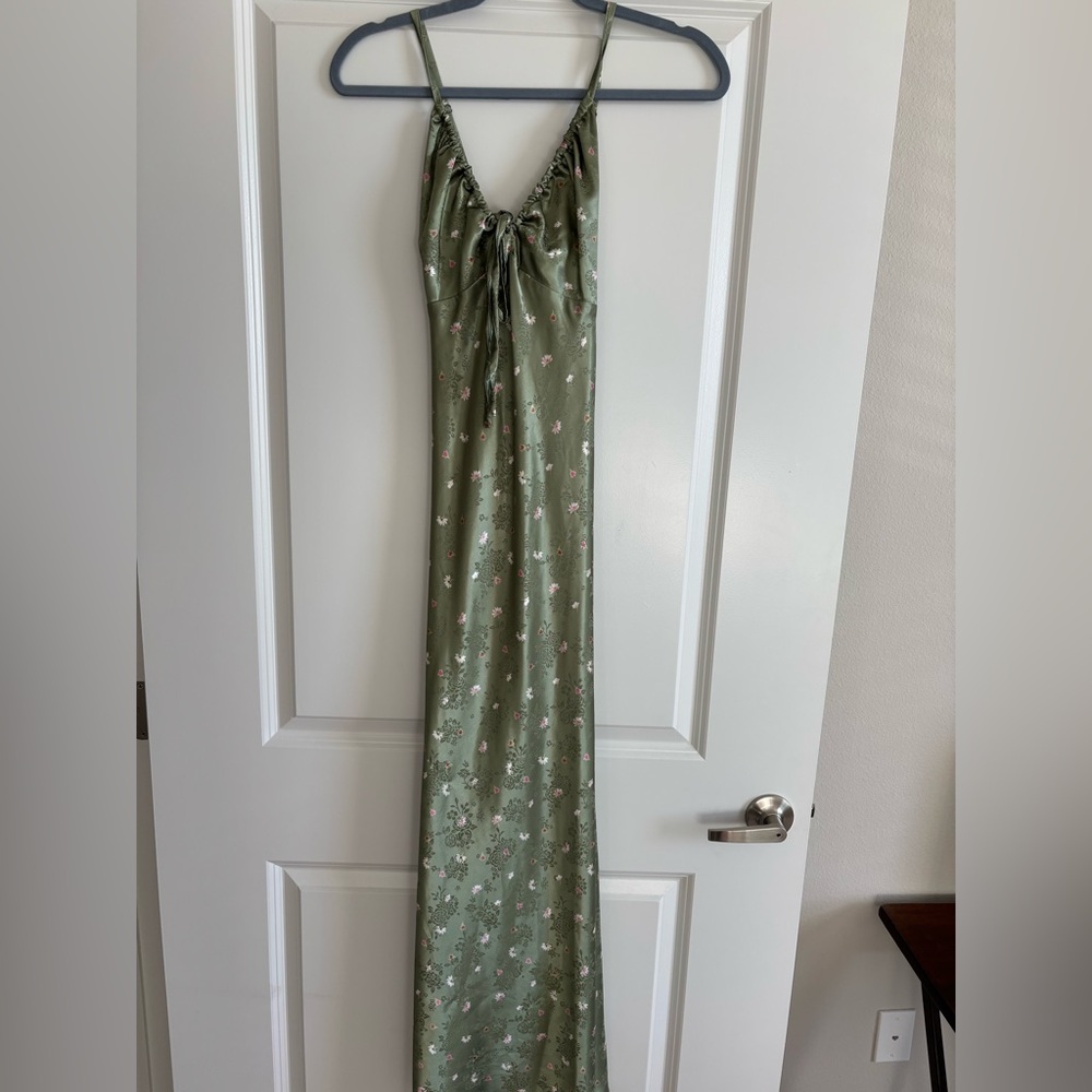 Green Floral Maxi Dress